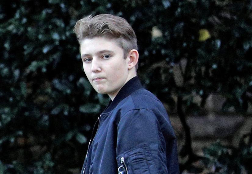 特朗普小儿子身高2米，才15岁已有小肚腩，有钱有颜的人生真任性