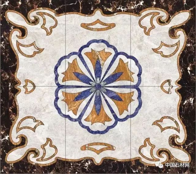 卫生间花洒水刀拼花效果图,水刀拼花图案效果图