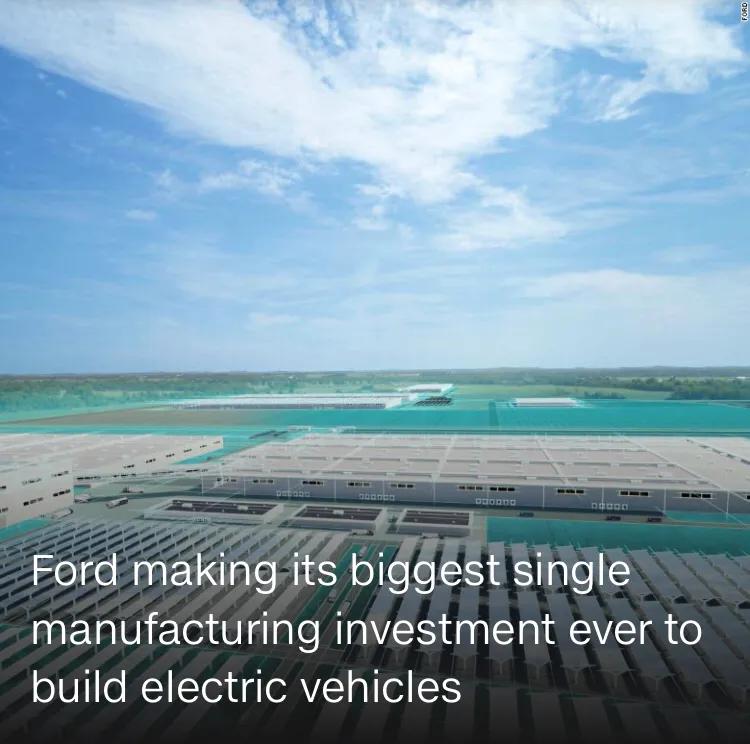 一起读CNN英语新闻：美国福特建超级工厂生产电动汽车
