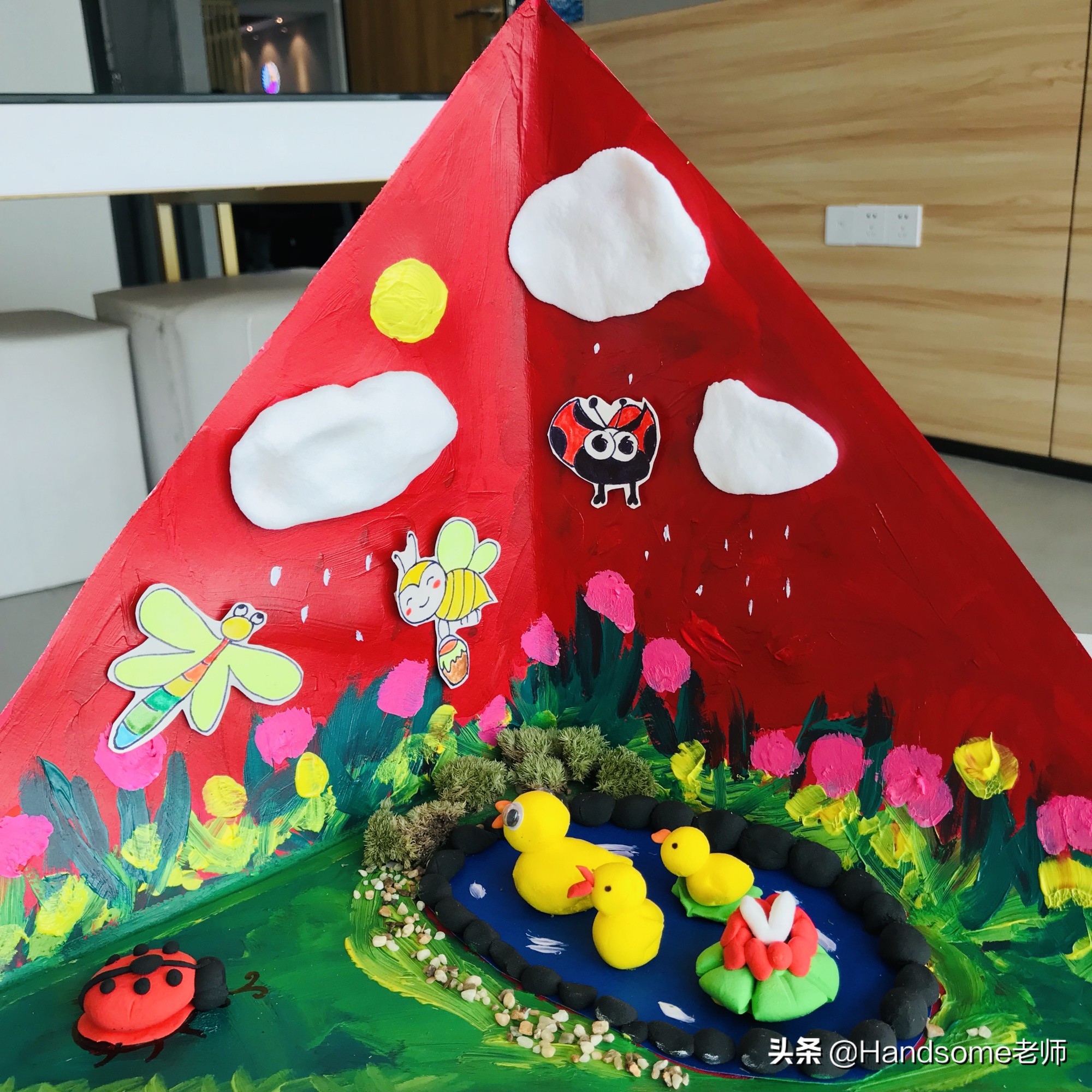 儿童美术创意画小鸭子,儿童创意画爱游泳的鸭子