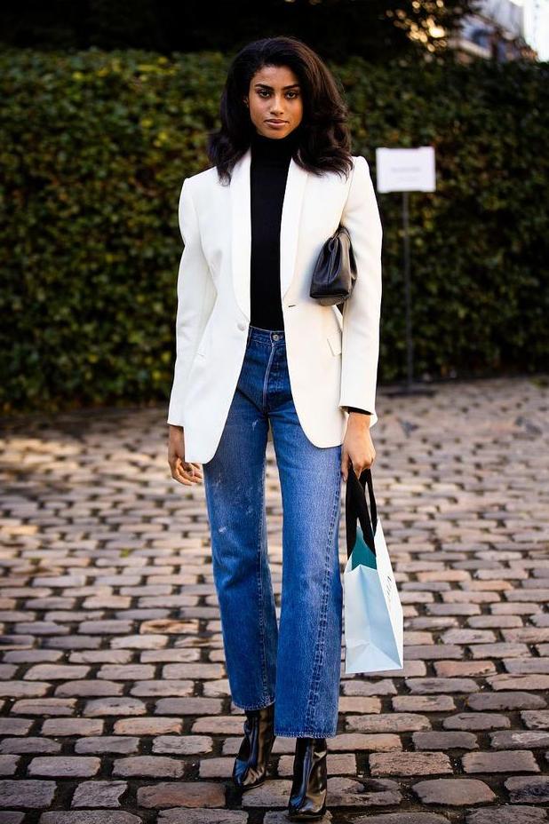 直筒西装裤穿搭高级感,白色气质直筒西装裤高级搭配