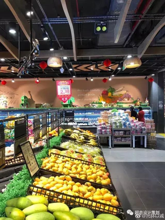 一组超市陈列图,超市肉品区陈列与摆放