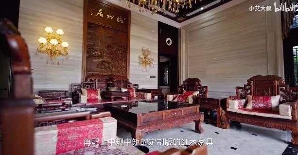 杭州红木家具别墅,杭州中式豪宅红木