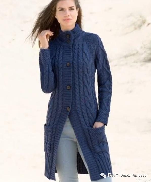 春秋针织女装长款开衫外套,加肥加大针织开衫外套长款