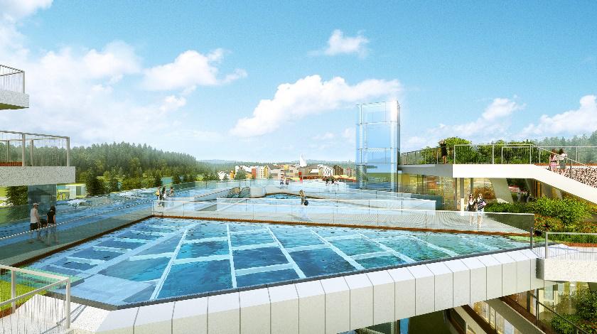 天池临漫江,池南藏鹿苑