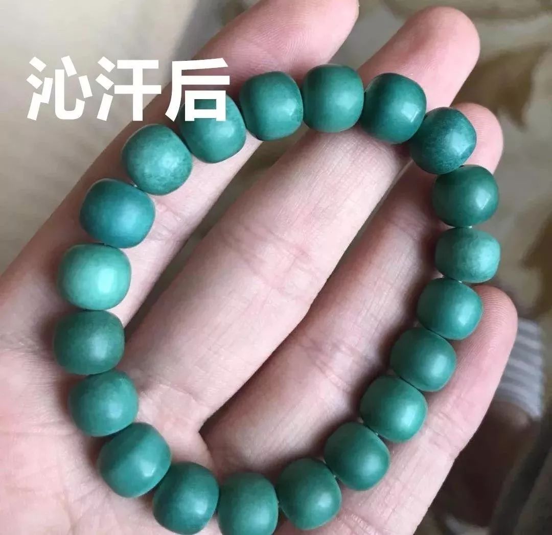 绿松石手盘后再用手套盘可以吗,蓝色绿松石后期盘玩效果什么样