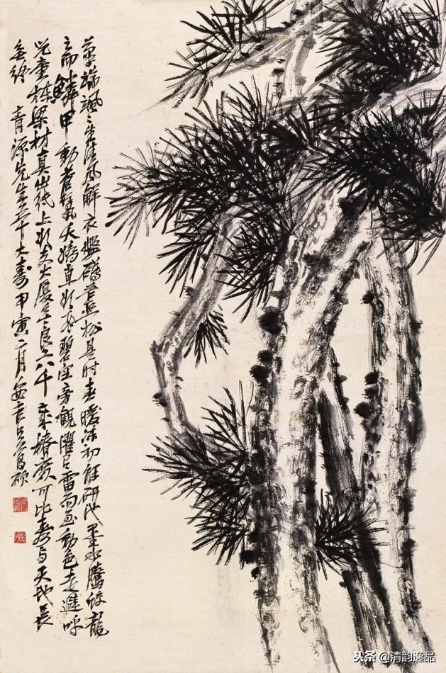 一代宗师吴昌硕作品欣赏,吴昌硕花鸟技法讲解