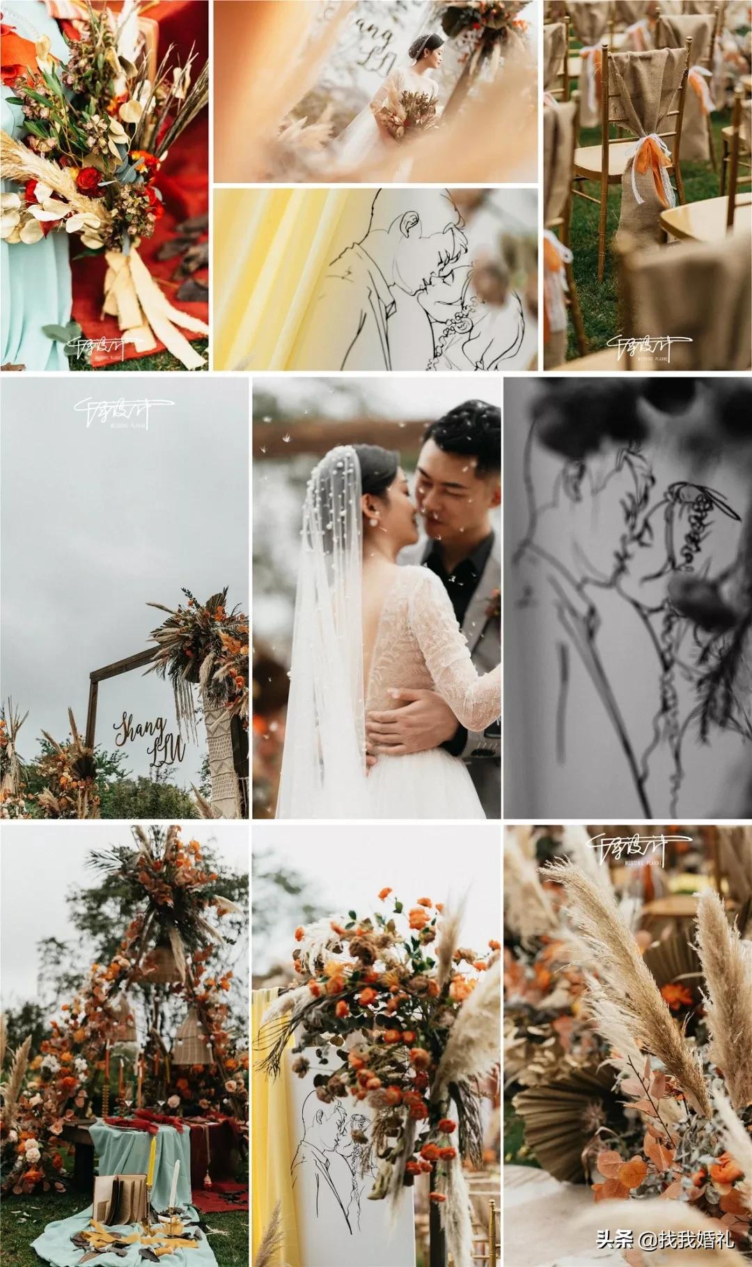 极简西式婚礼户外布置,法式复古婚礼户外效果