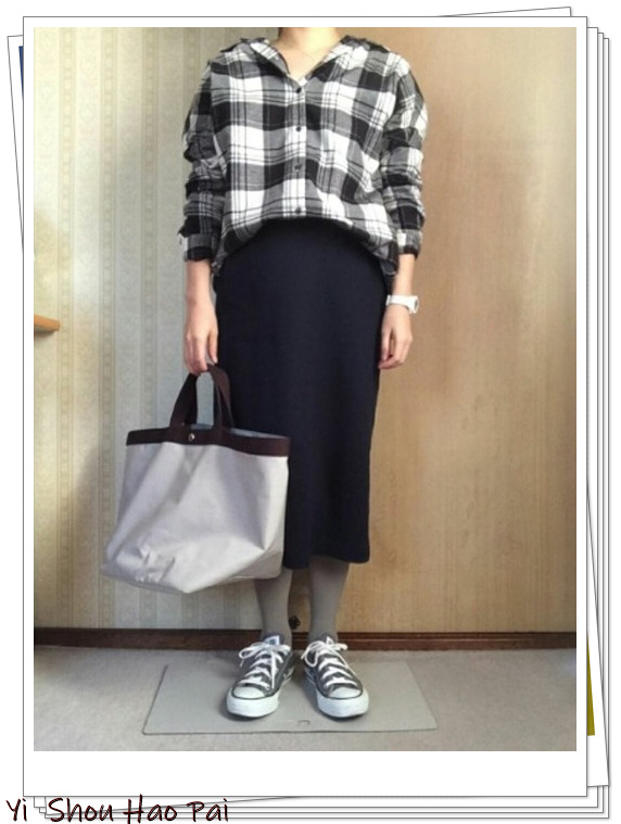 格纹日系衬衫,格纹衬衫怎么搭好看