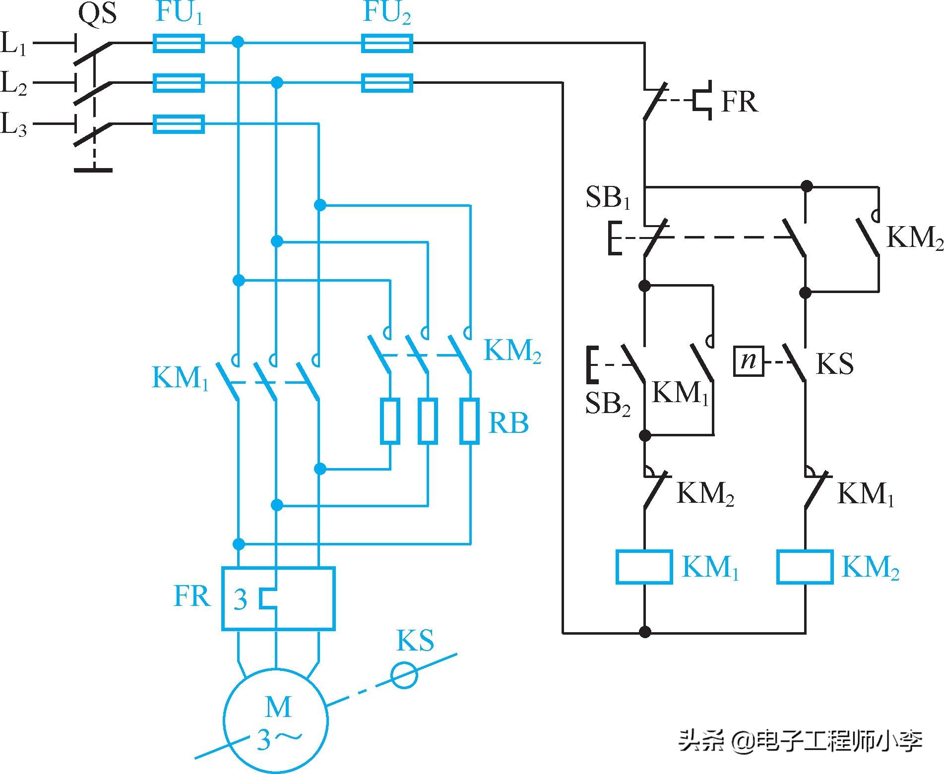 解析纯电动电路,电动机制动控制电路的安装与调试