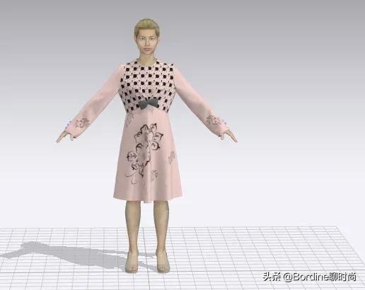 蝴蝶结连衣裙裁剪教程,前打褶连衣裙制版