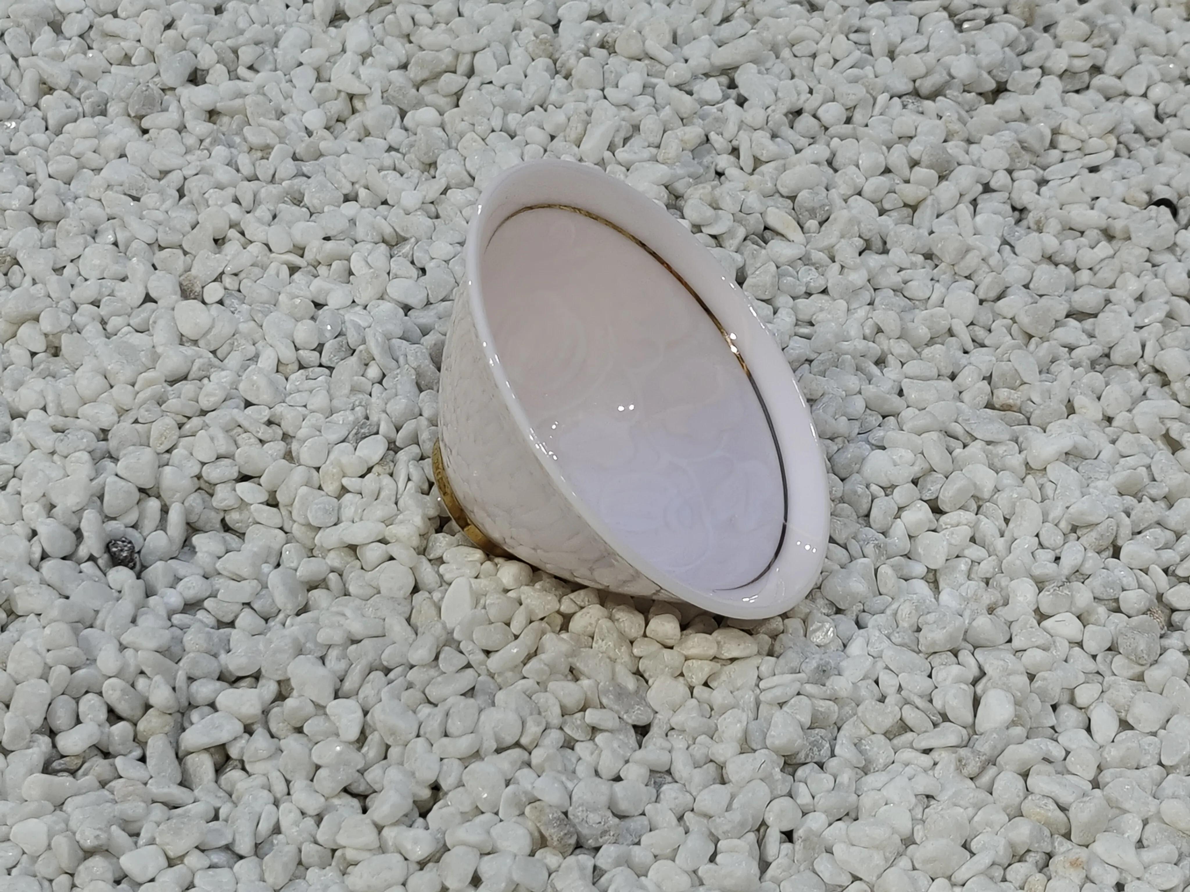 德化白瓷薄胎斗笠杯,日式陶釉斗笠杯