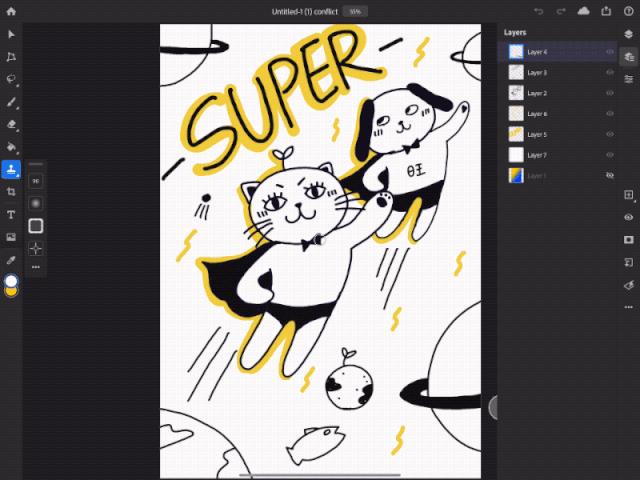 ipad版ps有哪些功能,ipad版ps界面不一样