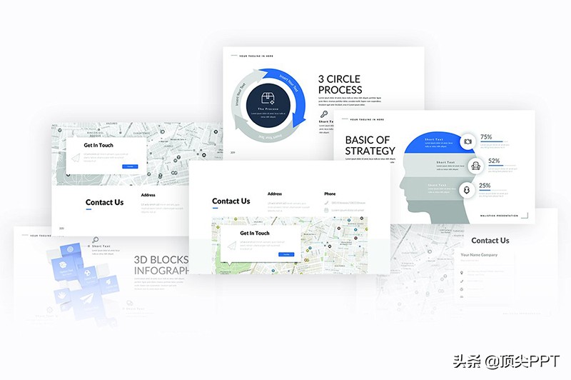 国外货，321页，极致简约PPT