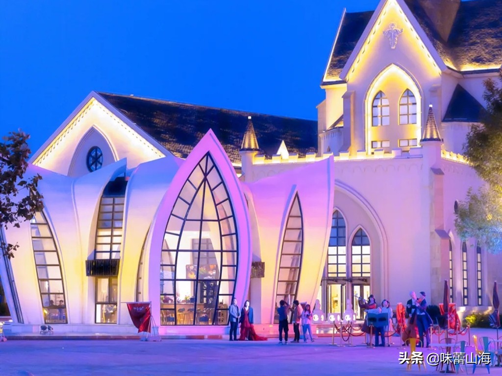 威海那香海海边夜景风景,威海最美夜景攻略