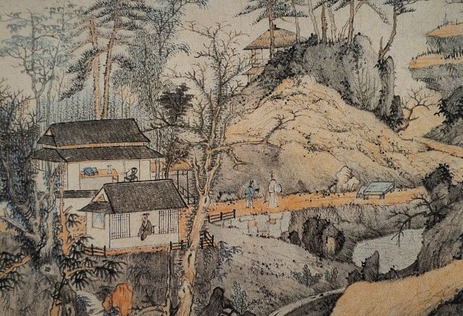 弘仁山水画册页尺寸,弘仁山水书法作品欣赏