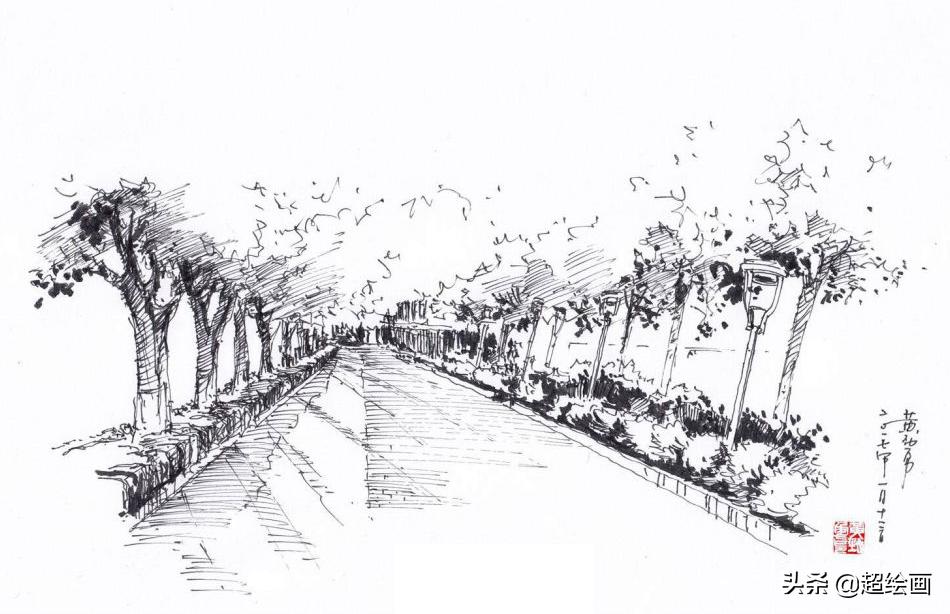 十大顶级钢笔画速写,钢笔速写100幅图片