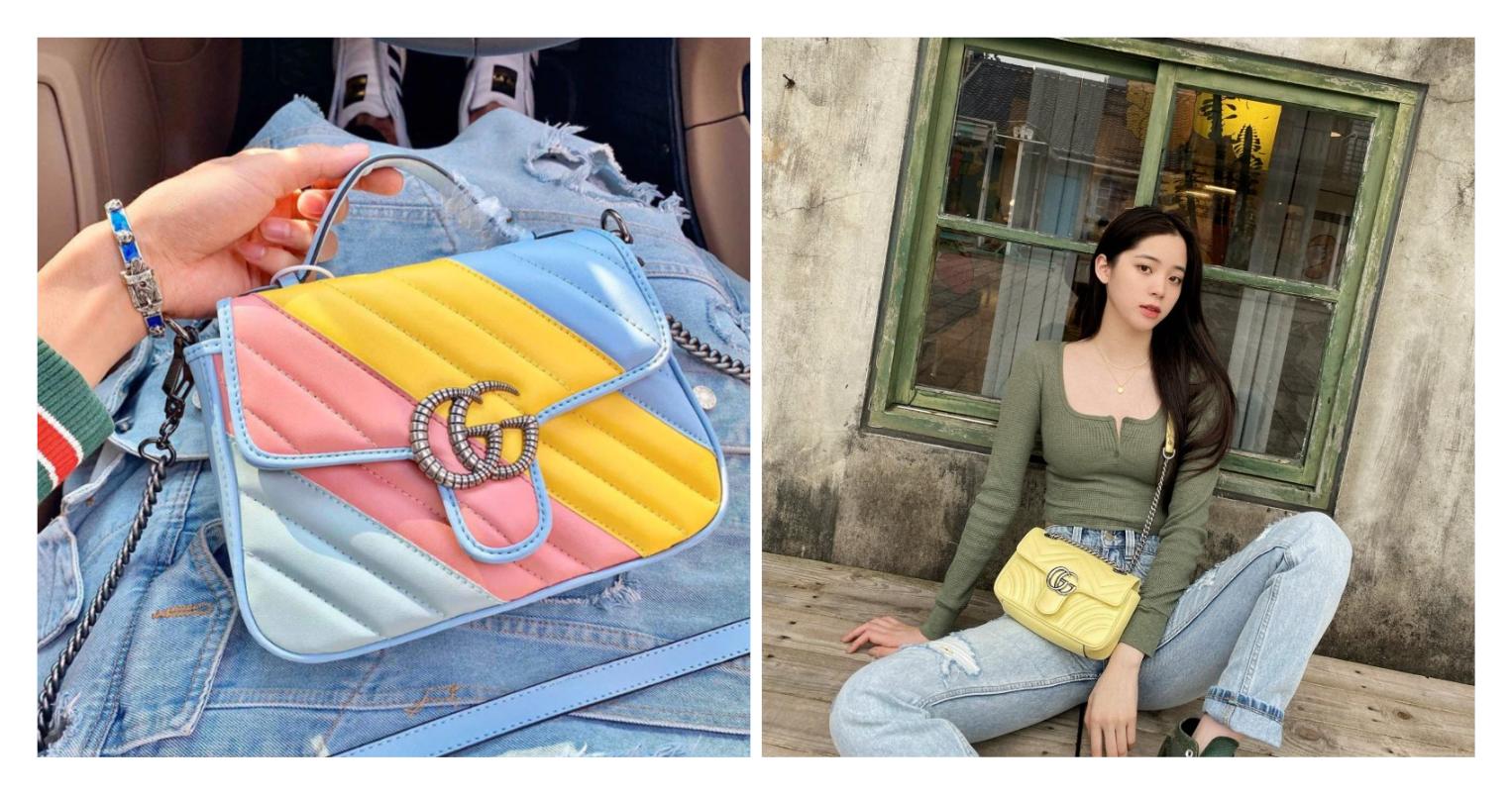 gucci马卡龙色sylvie包,gucci马蒙包马卡龙怎么搭配