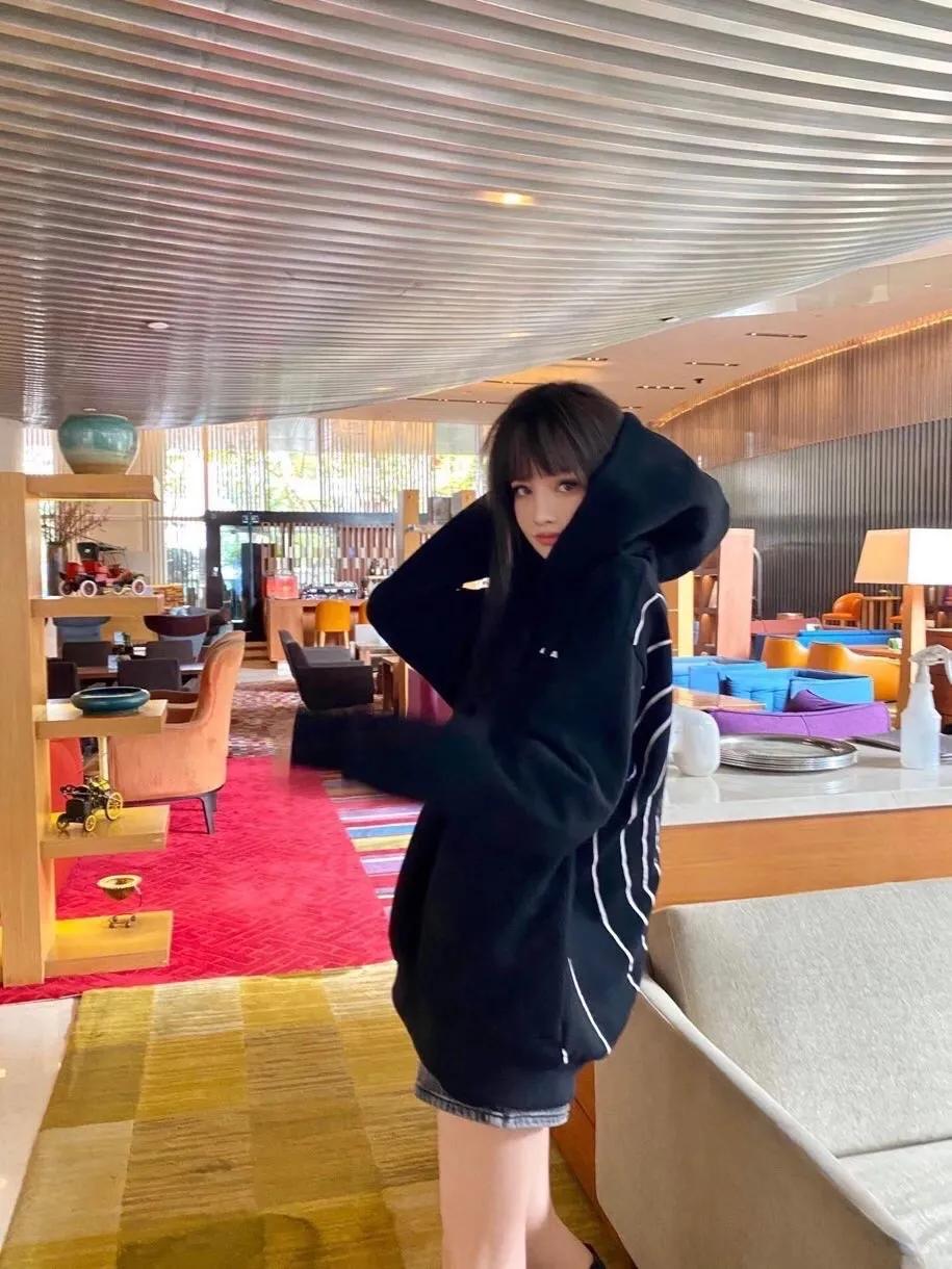 baby同款樱花粉色卫衣女,baby同款卫衣帽子