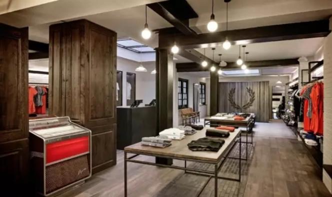 没有墙体服装店设计布局,服装店展厅直播间布局平面图