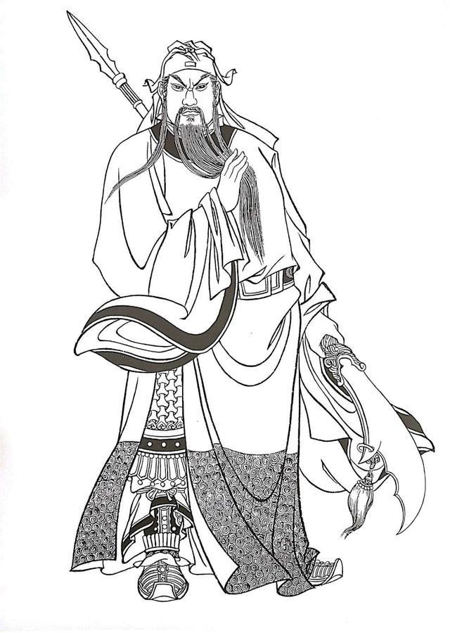 人物工笔白描线稿男青年,工笔白描人物图谱