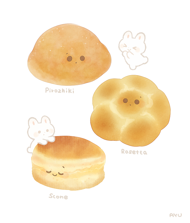 100个水彩美食插画,奈良美食插画