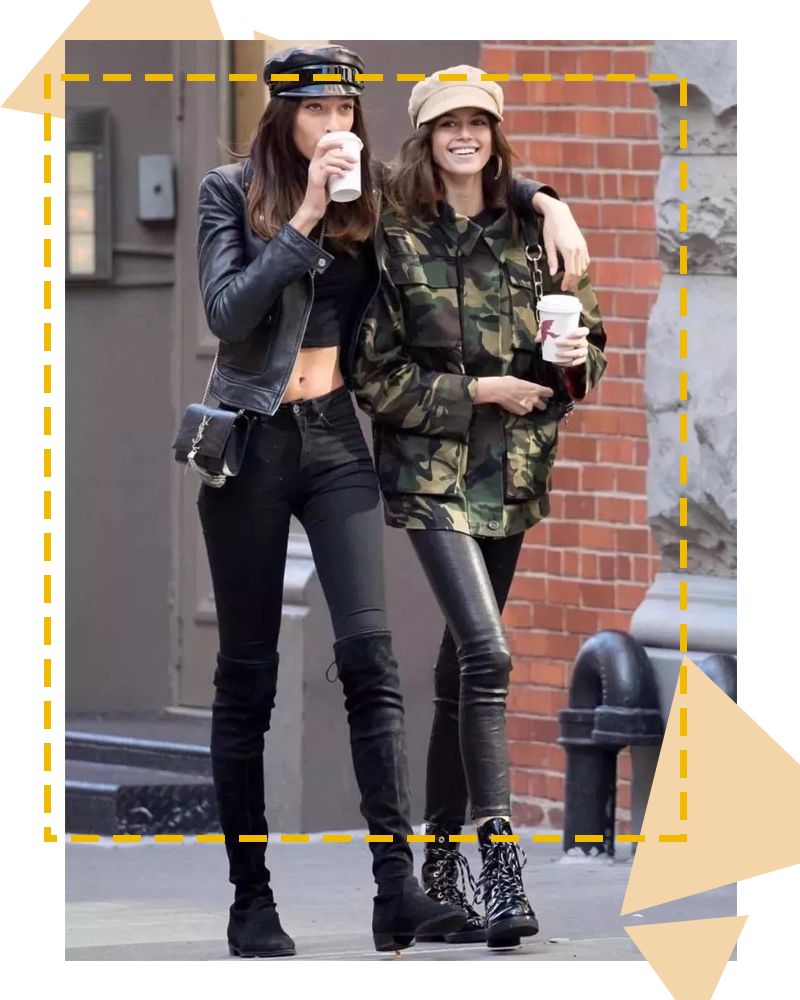 马丁靴+小黑裤，冬日保暖显高CP