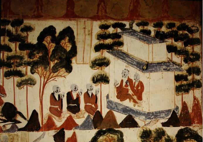 敦煌428窟介绍,敦煌329窟壁画飞天图