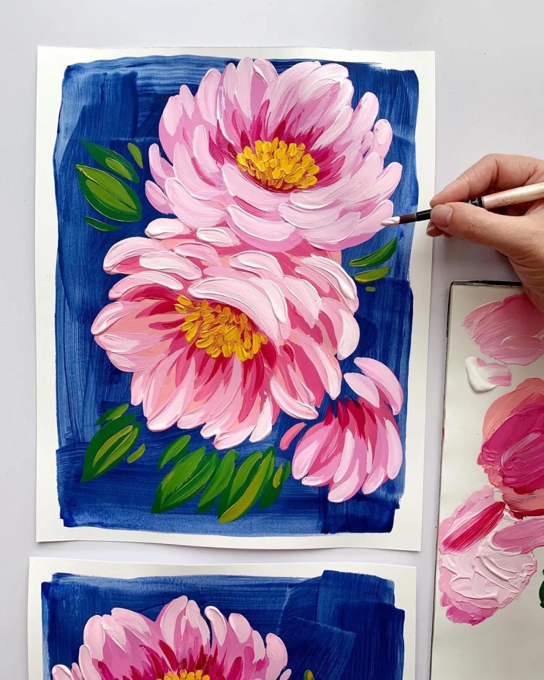 美术创意画幼儿丙烯平涂画,丙烯平涂的正确方法图解