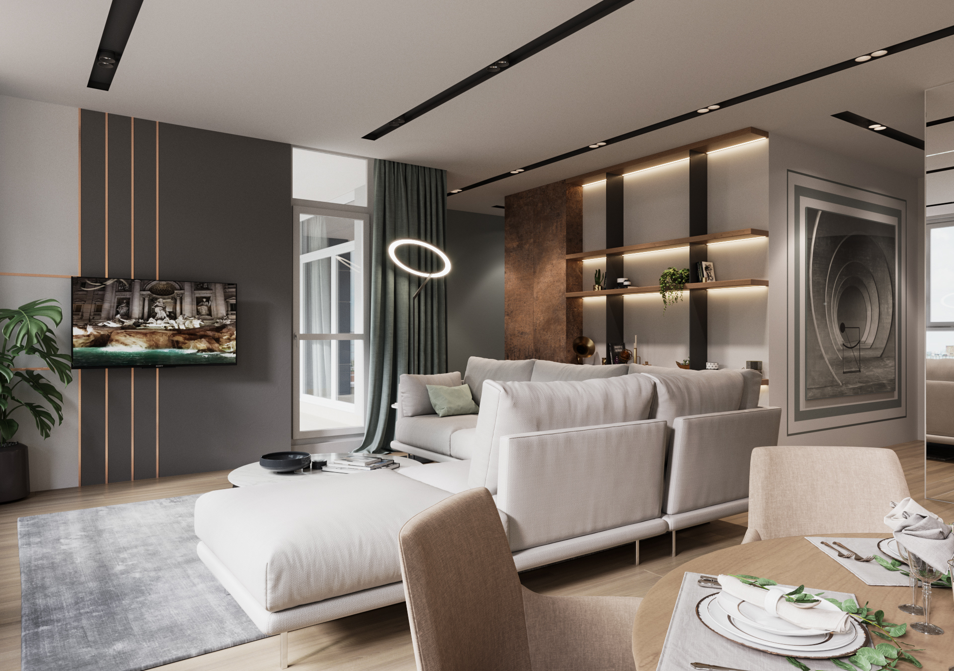 现代化家居装修设计,家居设计现代轻奢装修风格