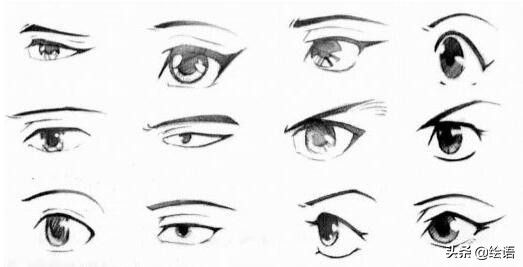 铅笔画动漫眼睛的画法步骤,动漫人物的眼睛画法简笔画图片