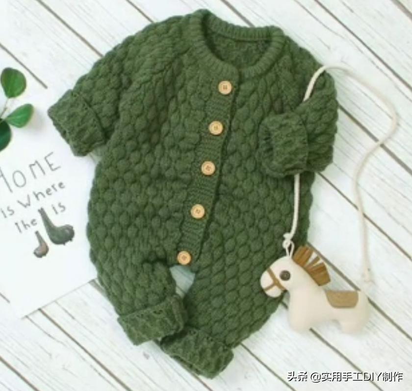 叶子针织宝宝连体衣裤教程 (连体婴儿裤子针织教程)