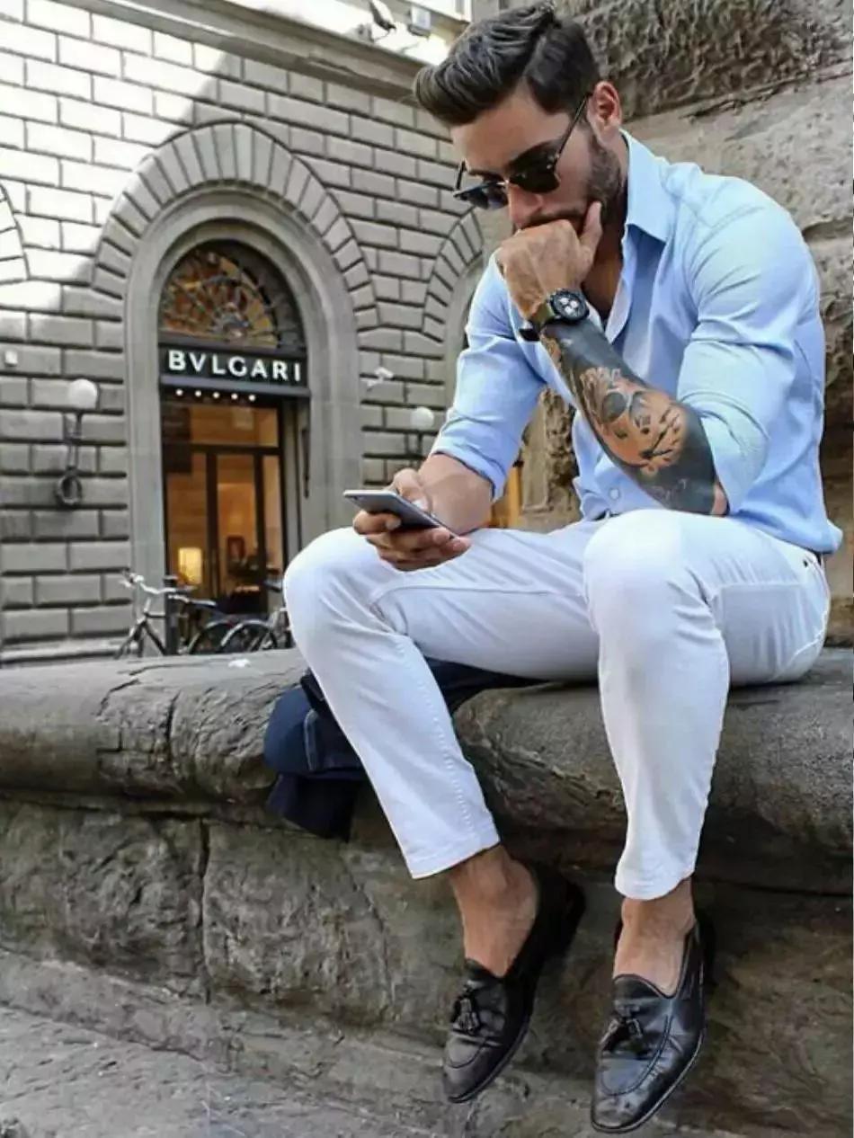 乐福鞋男士搭配牛仔裤可以吗,男士乐福鞋穿搭教学