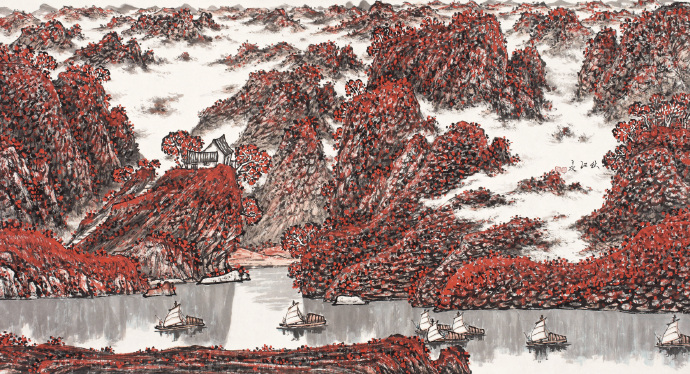 青年艺术家张荣国山水画作品欣赏,张三友的画价格