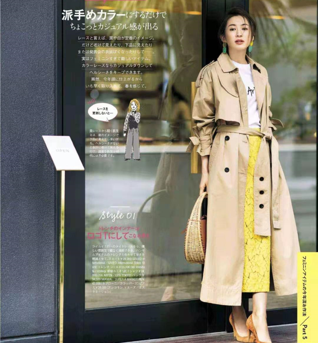 今春又火了一种气质穿搭，叫风衣+裙子，经典时髦还时尚