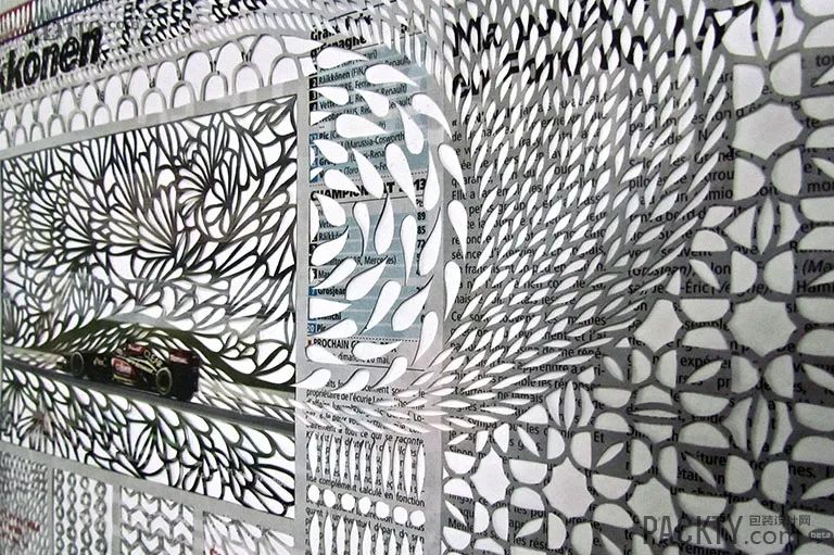 她用一把手术刀在2毛钱废报纸上雕出精美图腾,一幅卖60万