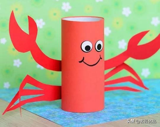 跟宝贝一起完成小螃蟹手工制作,手工制作幼儿园简单手工螃蟹