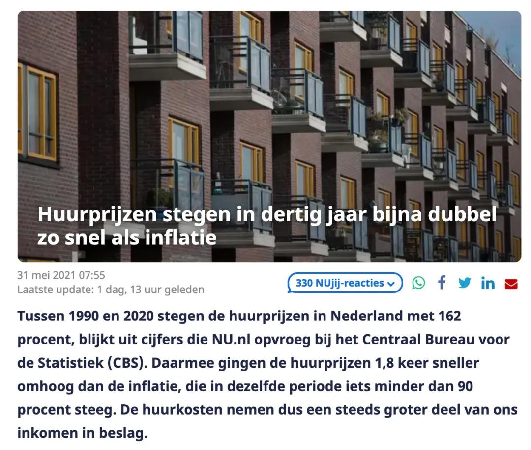 荷兰租金上涨了吗,荷兰疫情过后房价