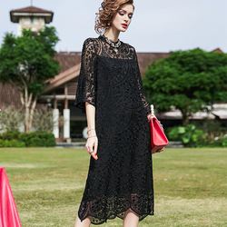 渔网袜加蕾丝裙日常穿搭,白色长蕾丝裙怎么穿好看