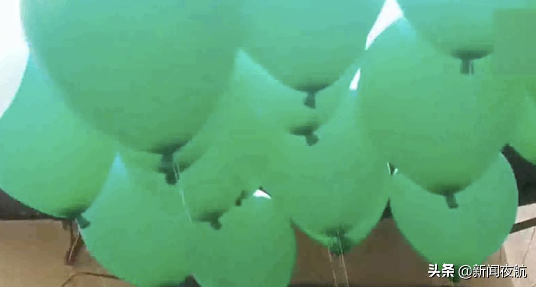 注水气球爆炸瞬间,气球充气爆炸过程