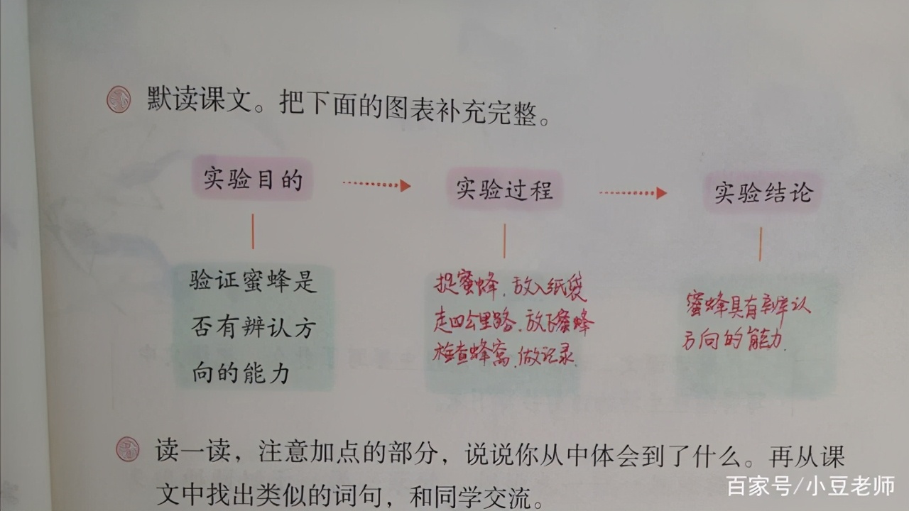 三年级下册语文15课蜜蜂讲解,三年级下册课文蜜蜂课后作业图表
