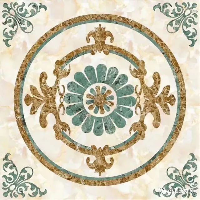 中式别墅石材水刀拼花图册,顶级石材水刀拼花