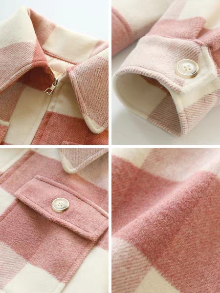 毛呢香风短款外套女秋冬最新款,中款毛呢外套穿搭短款