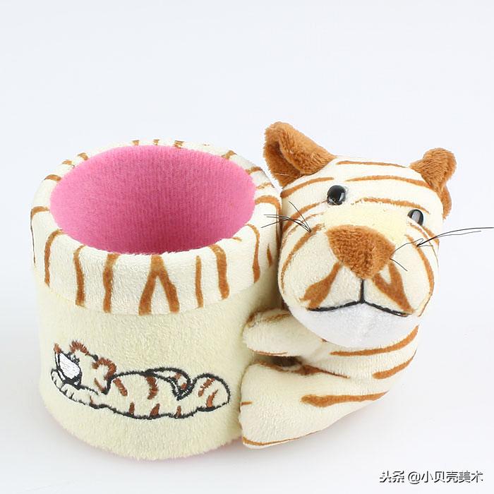 陶艺手工儿童创意美术,美术公开课做笔筒