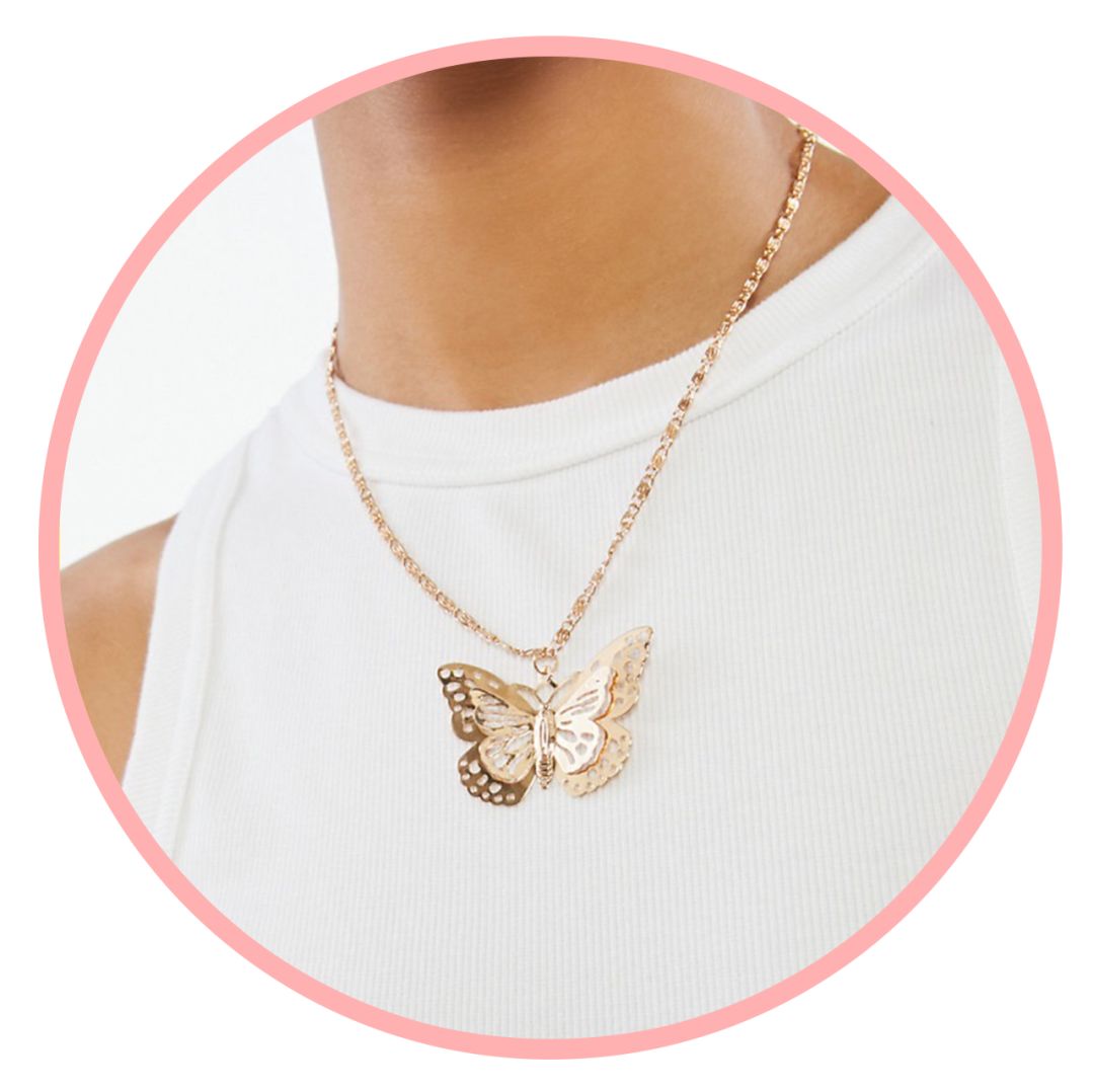 童年饰品金蝴蝶,童年土味发饰效果图