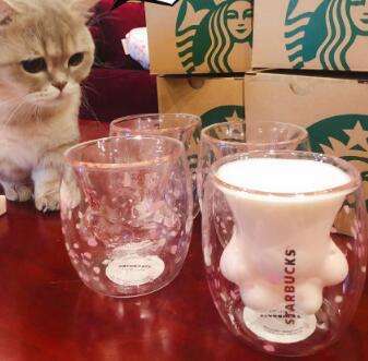 排队抢星巴克猫爪杯素材,市民疯抢星巴克猫爪杯
