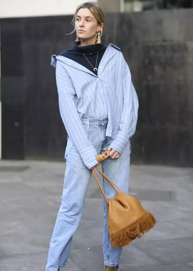 条纹显瘦上衣穿搭,哪种条纹上衣不显胖