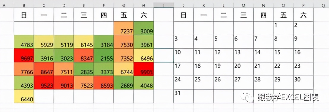 2023excel日历表制作,excel制作热力图教程