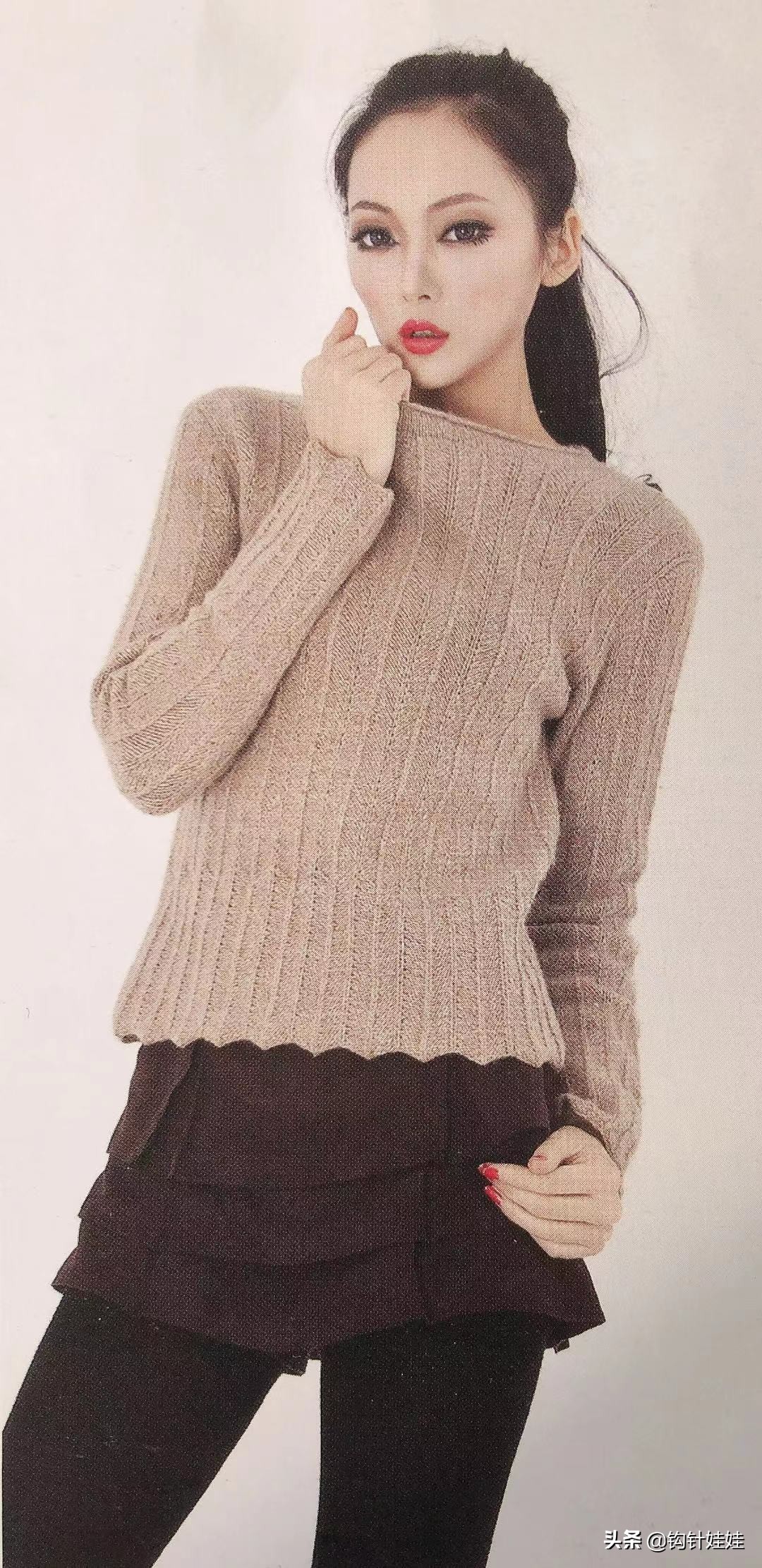 超好织的韩式棒针毛衣,女童韩式毛衣编织教程