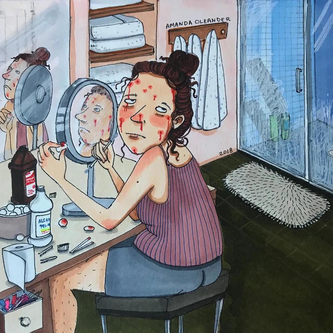 情侣两个人日常生活照片,情侣间的生活插画图片